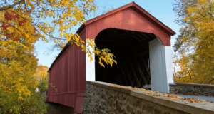 photo of covered bridge in county pennsylvania